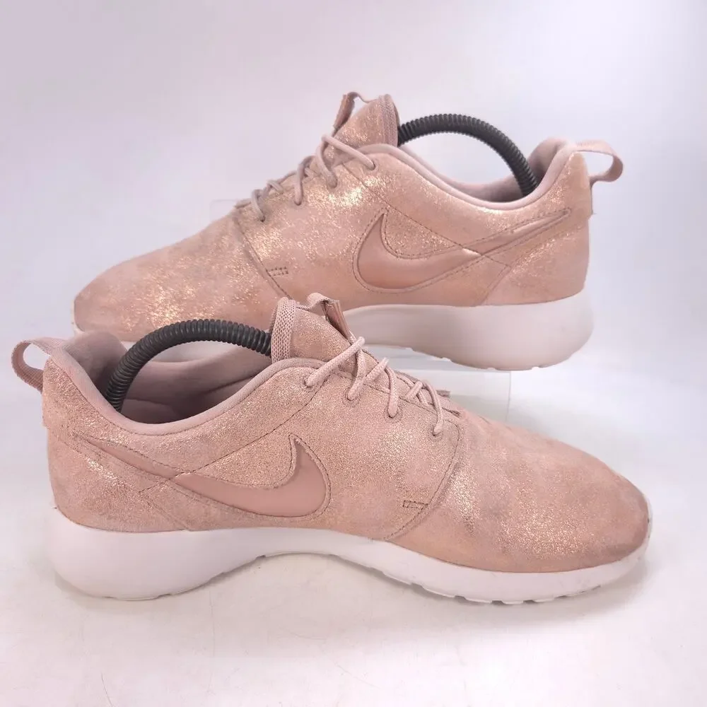 Nike Roshe One Athletic Running Shoe Womens Size 9.5 833928-900 Pink Shimmer